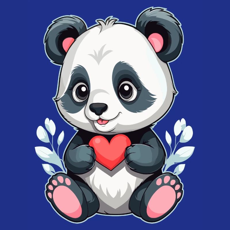 Panda with heart