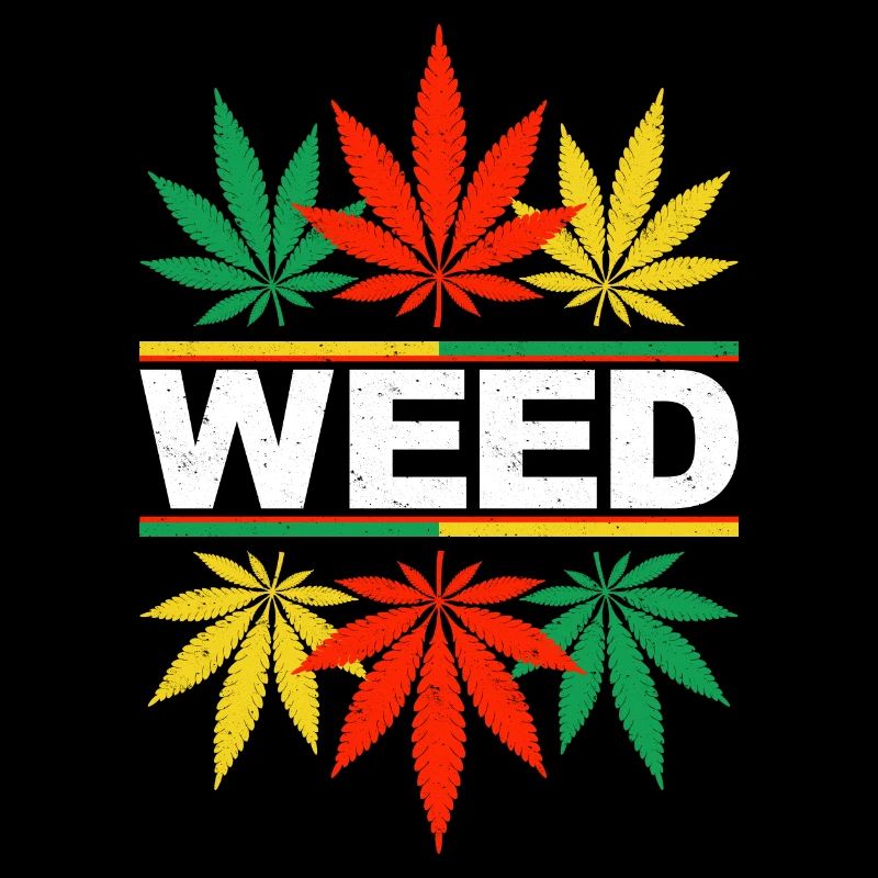 Vibrant Cannabis Leaf Pattern Design
