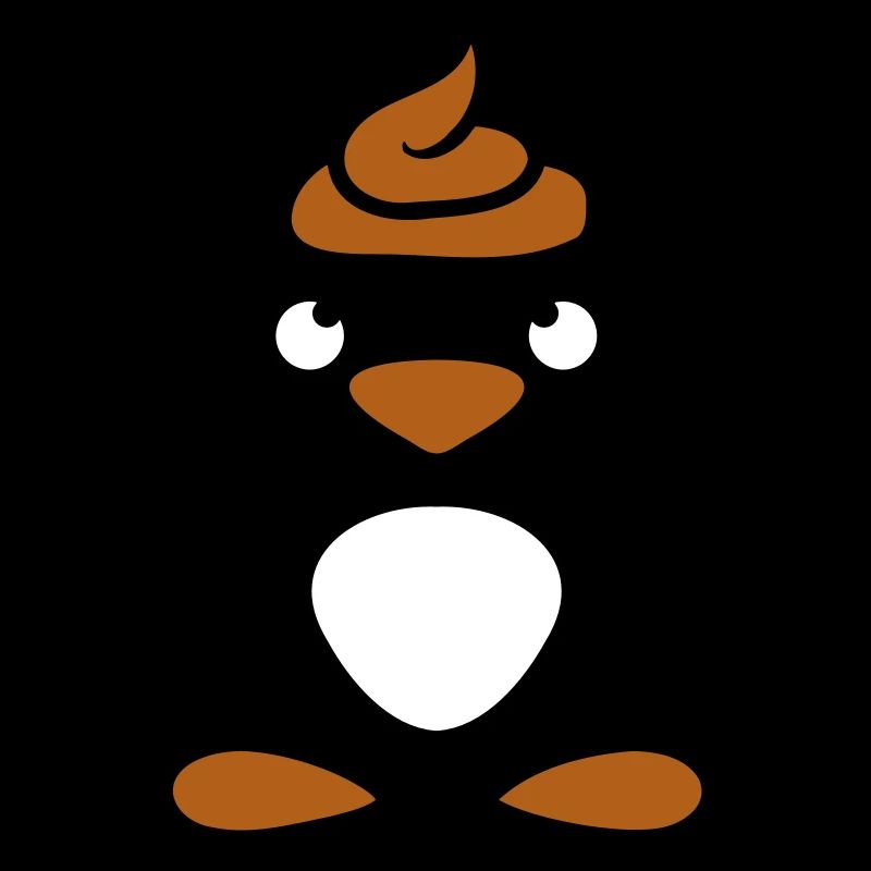 Penguin poop made on head Funny poop shit