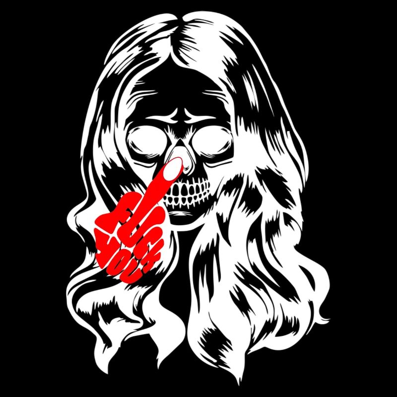 Cool Gothic Lady Skull