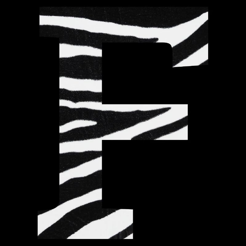 Buchstabe f Zebra