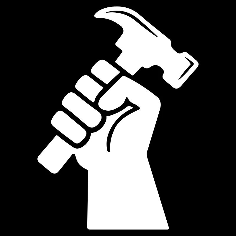 Hammer in hand handyman worker fixing repair