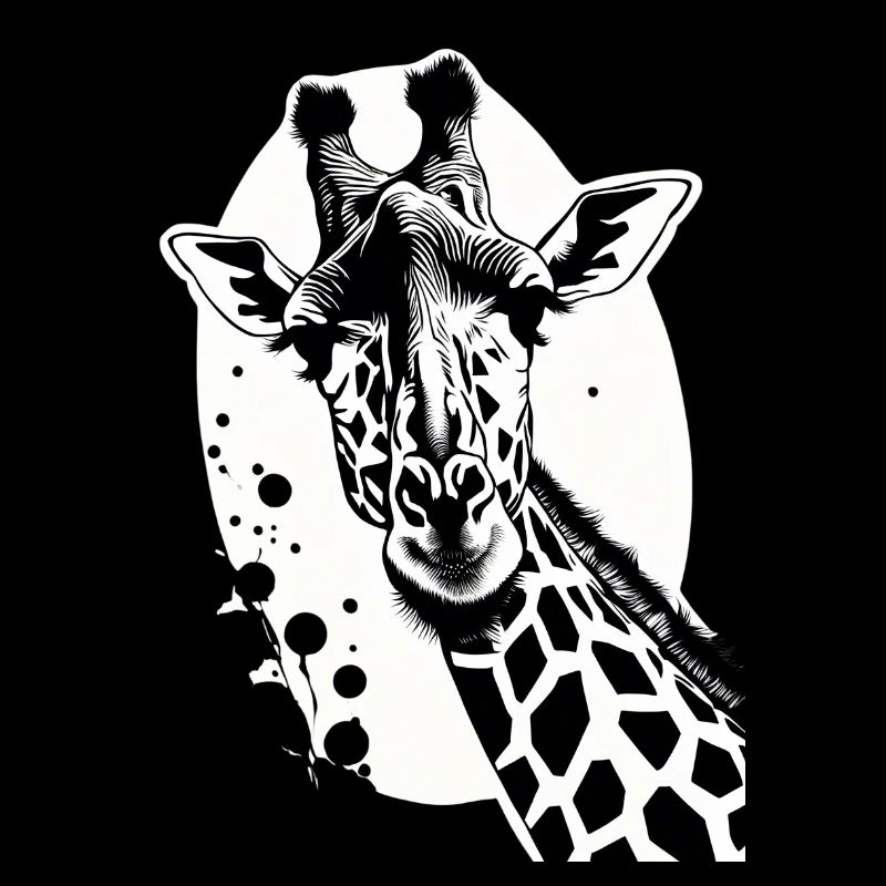 Girafe dans le style de tatouage