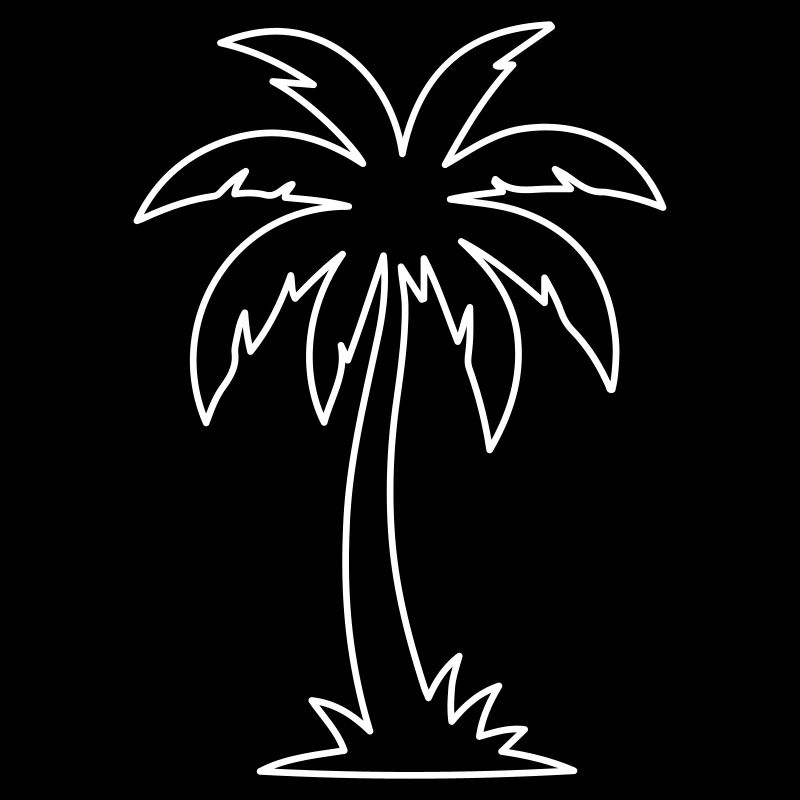 Palm Tree Contour Island