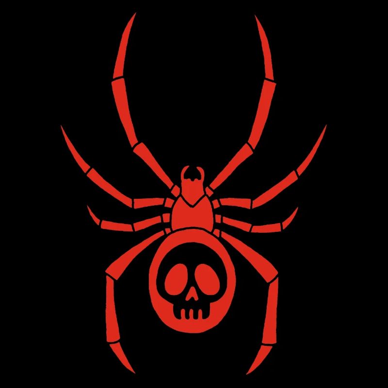 Red spider mite and skull