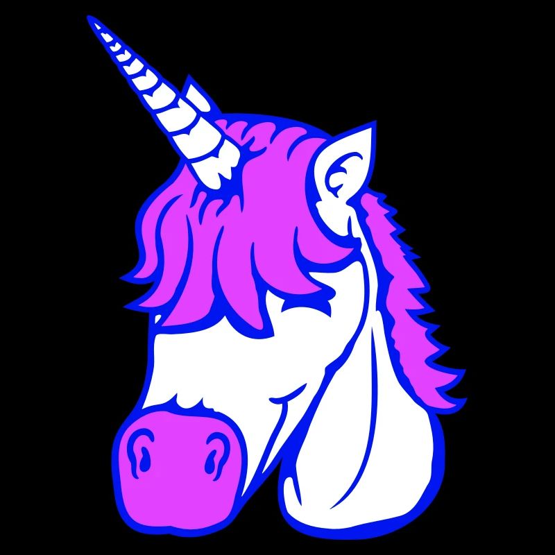 Einhorn Lächelt Hübsch Freundlich Cartoon Pferd