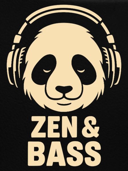 Panda mit Kopfhörern