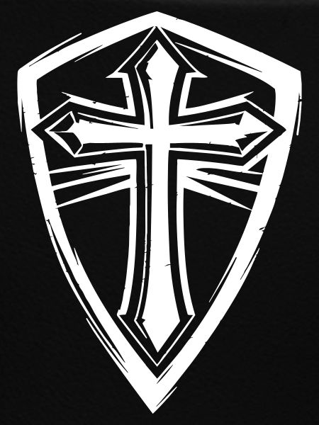 Kreuzsymbol im Shield-Design