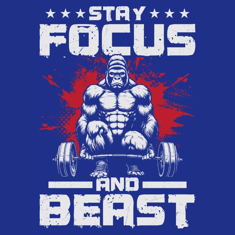 Motivational Gorilla with Pole and Text