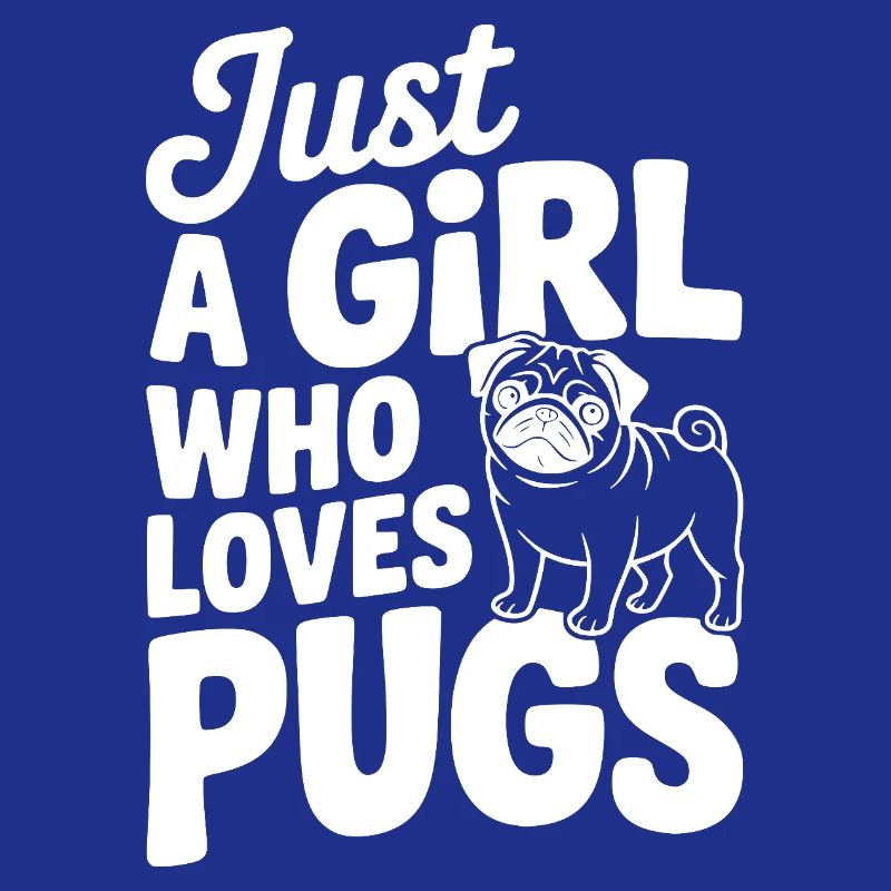 Nur ein Mädchen, das Möpse liebt