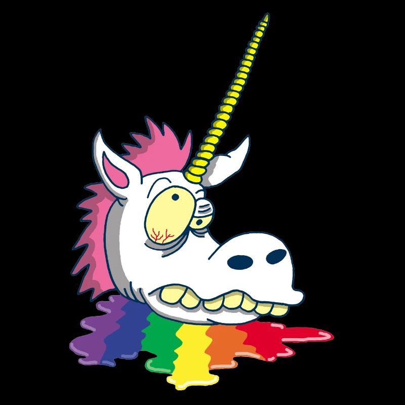 Abgetrennter Kopf eines Einhorns