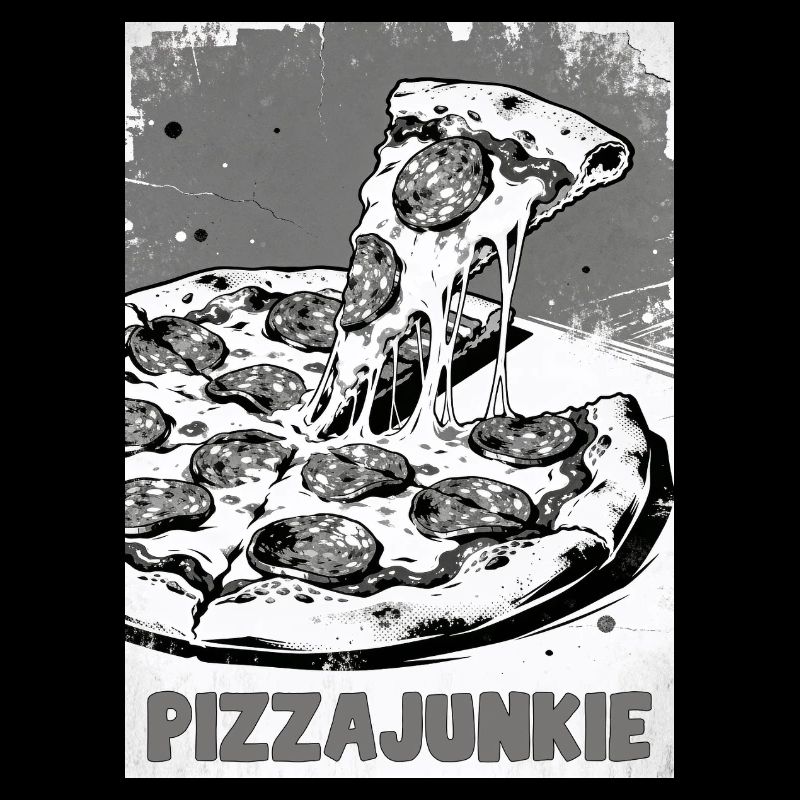 Pizza Junkie Slice Graphic