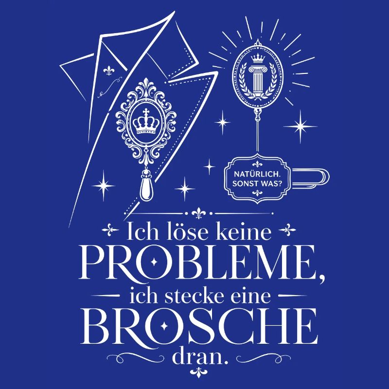 Ich stecke eine Brosche dran