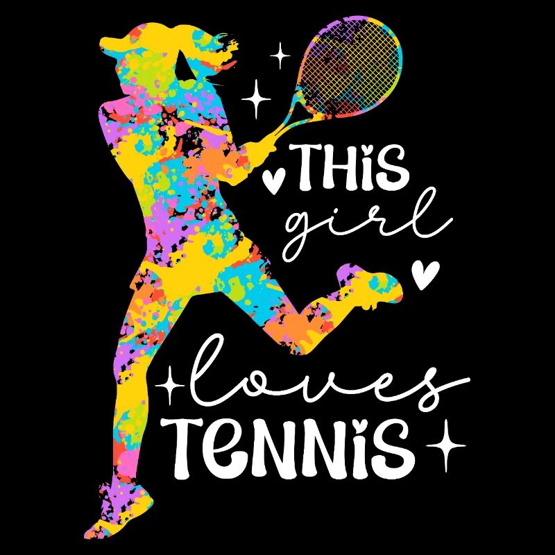 Dieses Mädchen liebt Tennis Splash