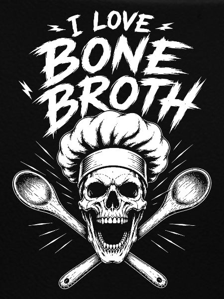 I Love Bone Broth Skull