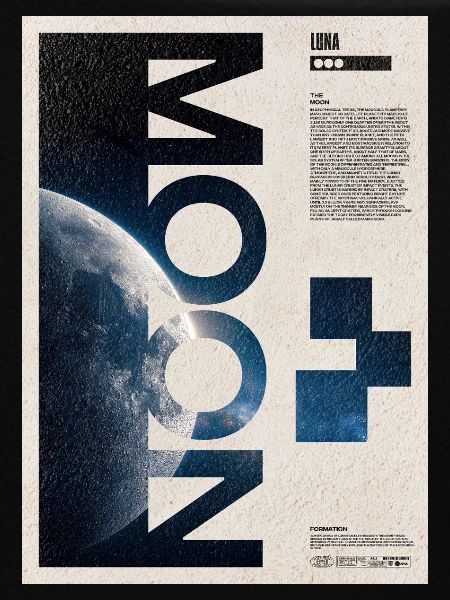 Mondbahn-Typografie-Poster