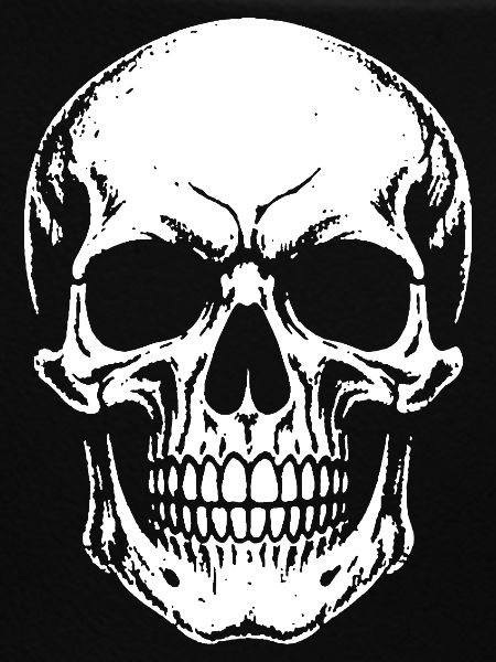 Schädel im Noir-Kontrast