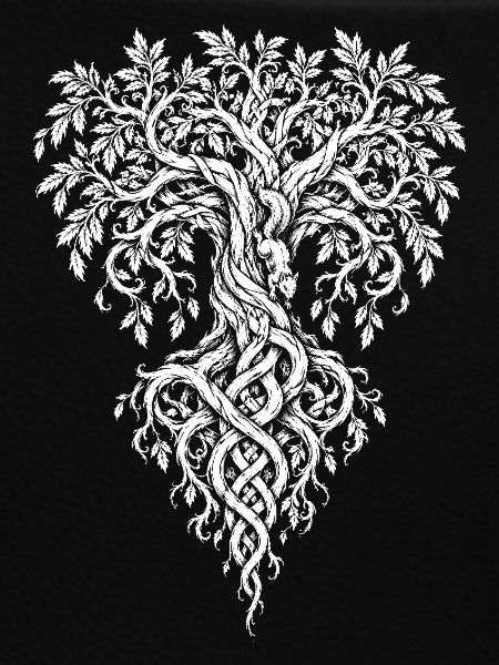 Yggdrasil – Weltenbaum im Flechtwerk