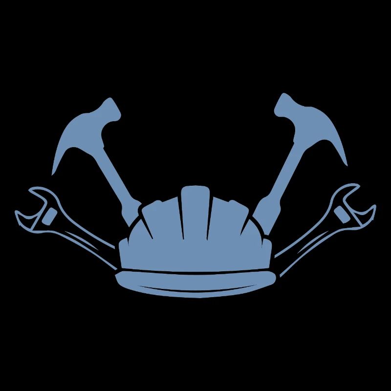 Baustelle Bauarbeiter Handwerk Helm Silhouette