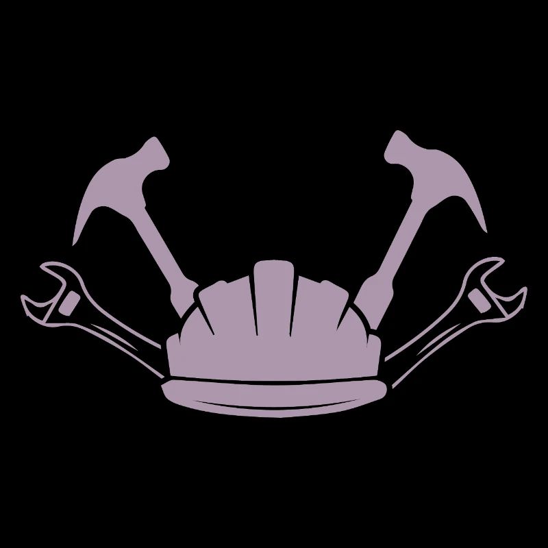 Construction Site Construction Worker Craft Helmet Silhouette