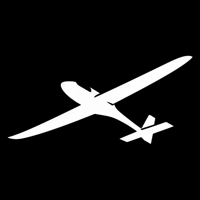 Himmelssegler: Silhouette eines Segelflugzeugs