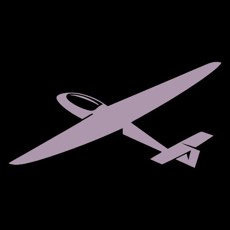 Minimalist Glider Pilot Silhouette