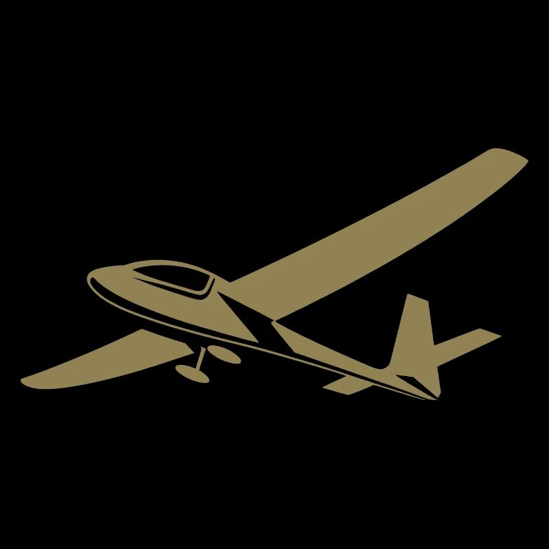 Segelflugzeug Pilot Silhouette Minimalistisch