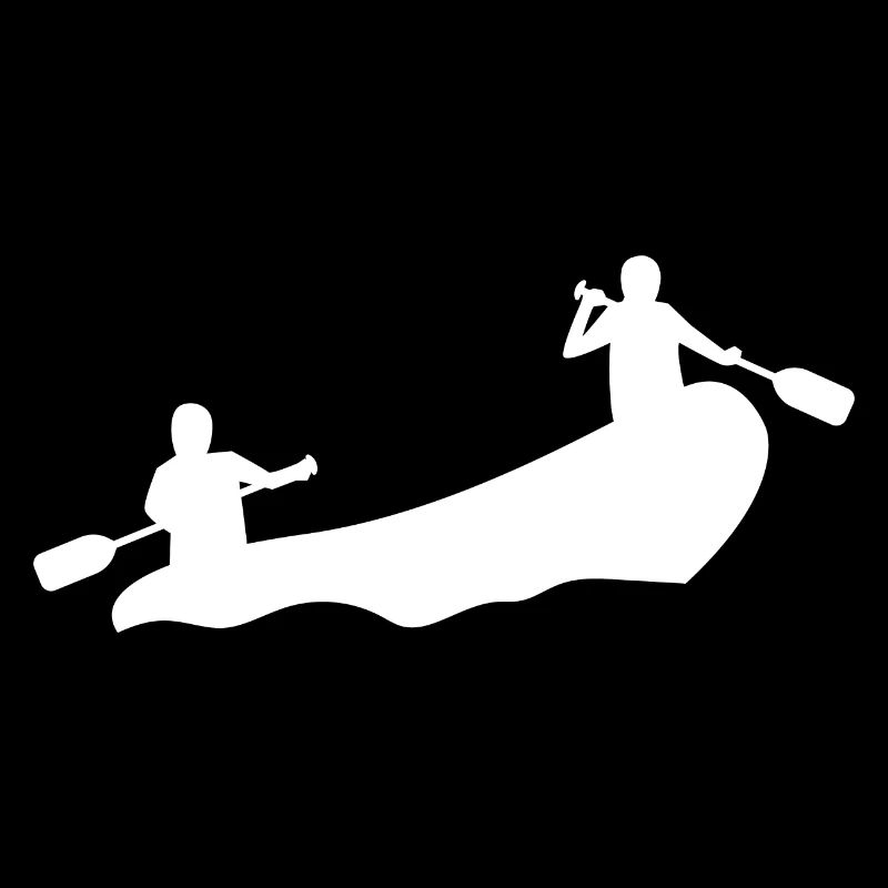 Rafting Silhouette Bateau pneumatique d’eau vive Rivière