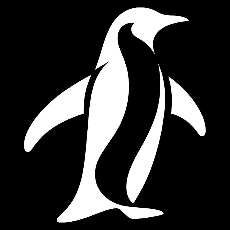 Pingouin Pôle Sud Silhouette Minimaliste