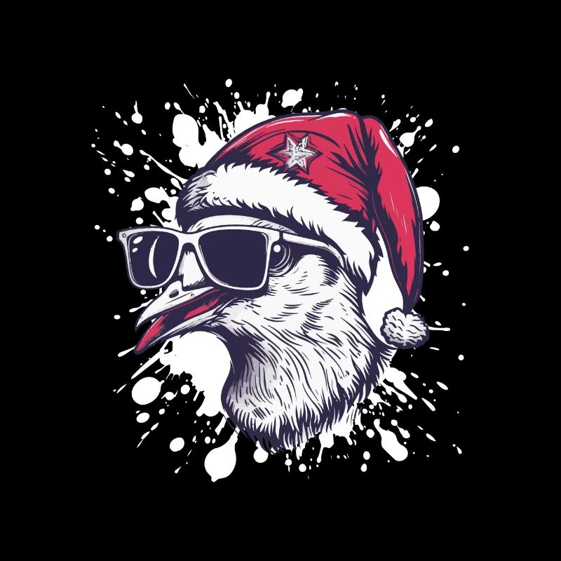 Colombe oiseau Noël drôle