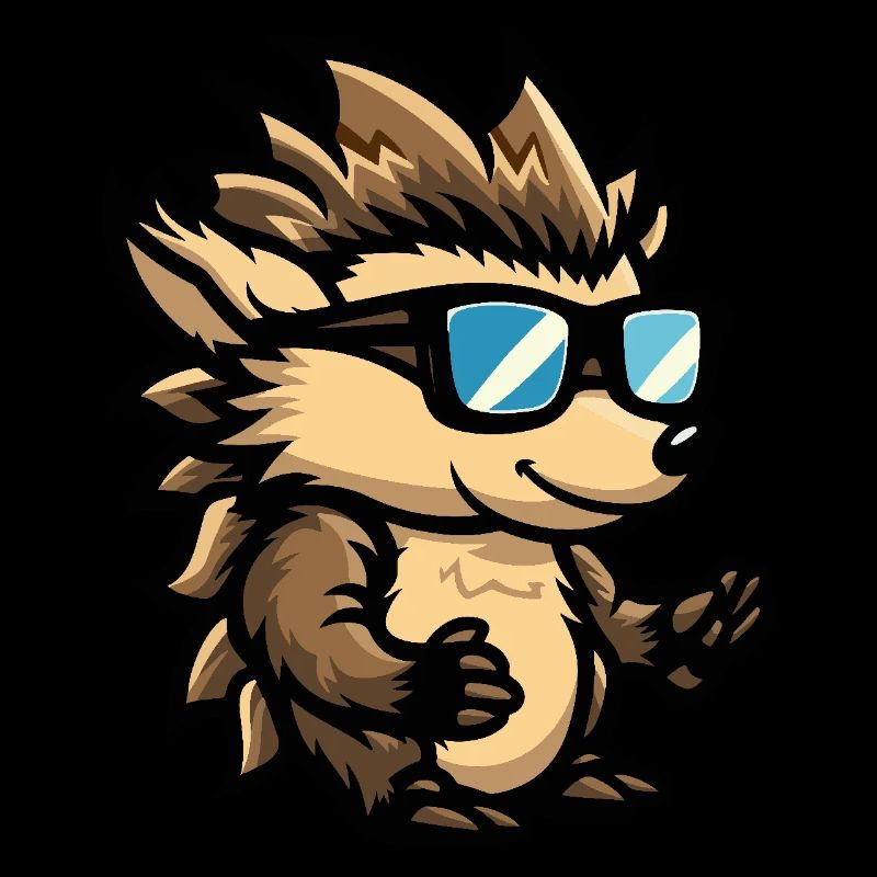 hérisson bande dessinée cool