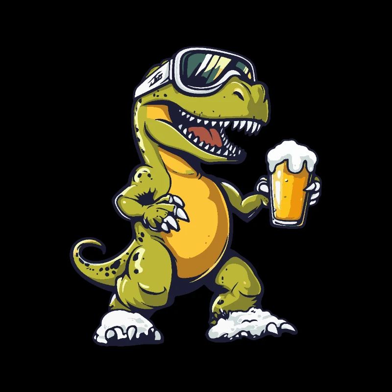 Dinosaur T-Rex Bière Après-Ski