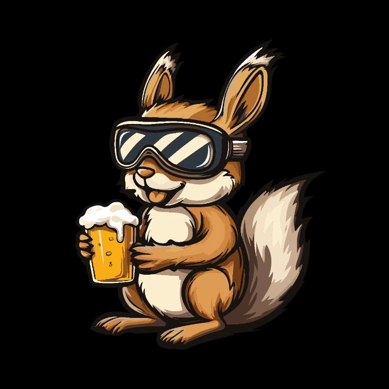 Bière après-ski écureuil