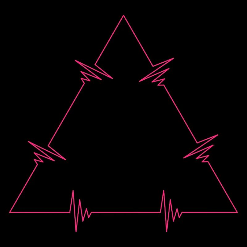 Triangle heartbeat pink