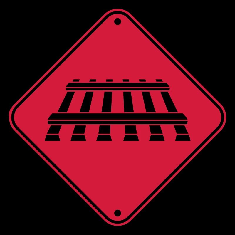 Caution track sign