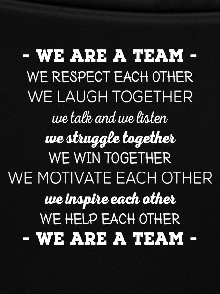 we are a team