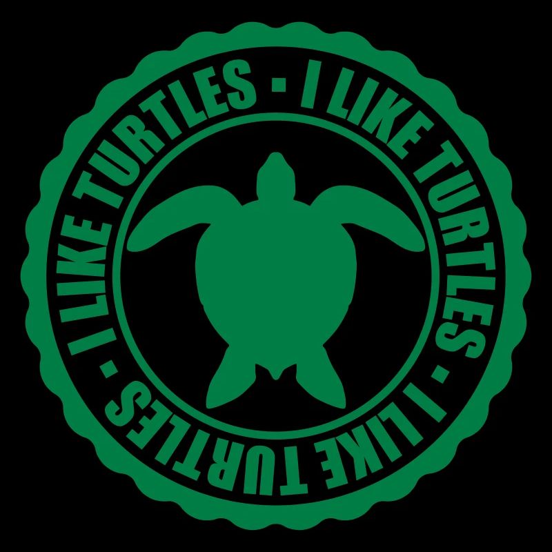 Stamp logo water turtle