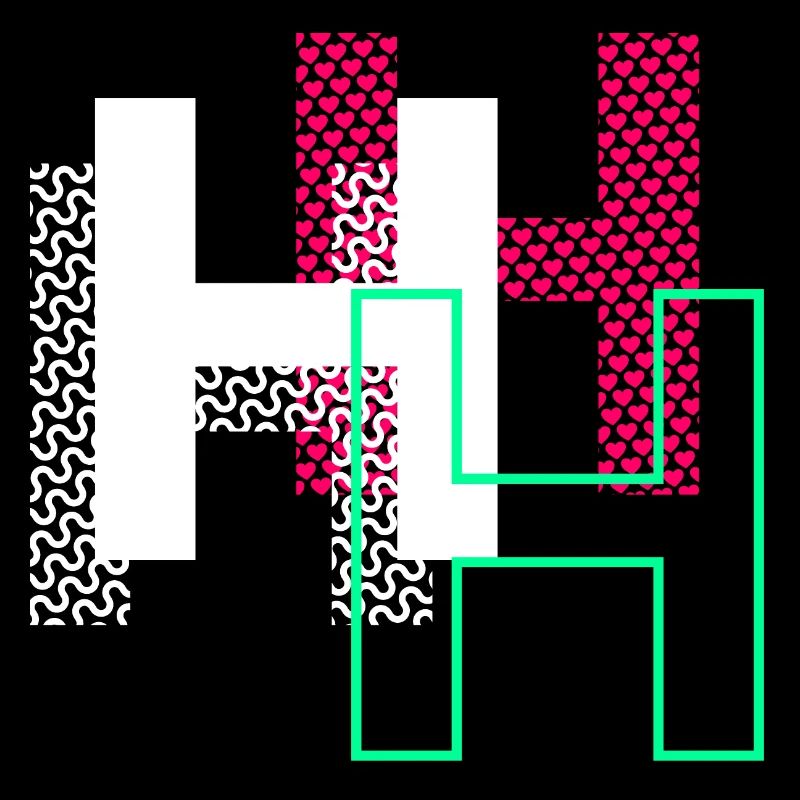 Buchstabe H - Design Geschenk