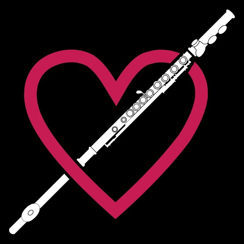 Herz Querflöte Liebe Musik