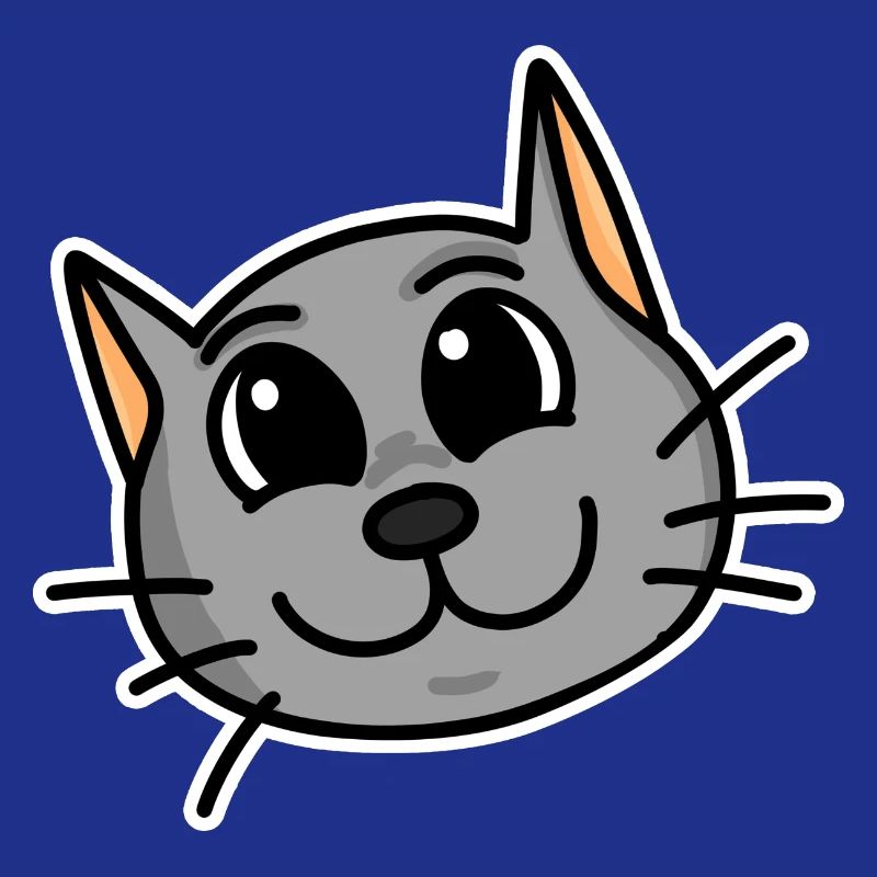 Mignon chat tête
