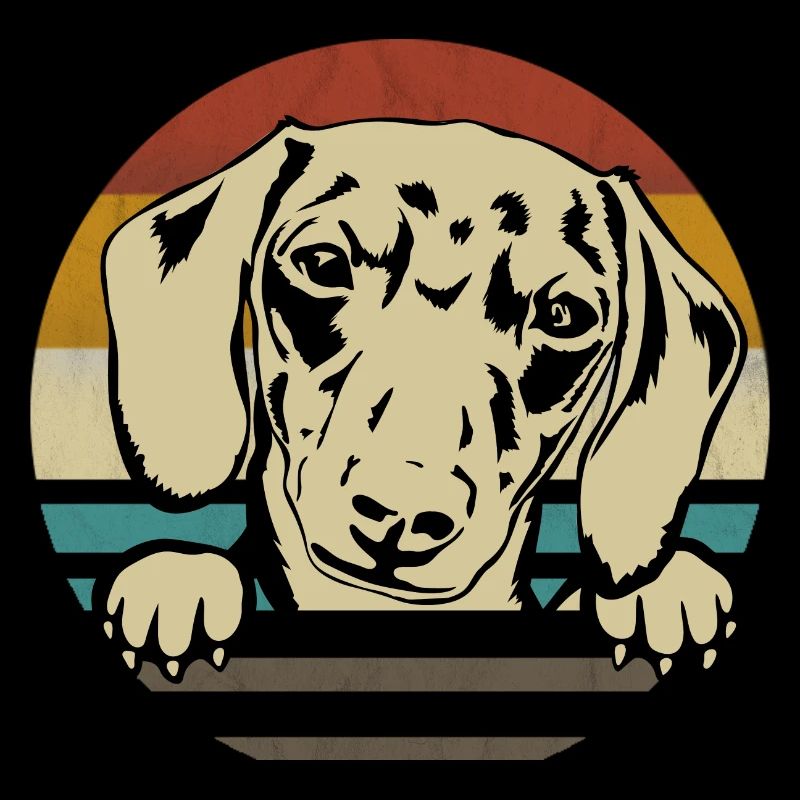 Teckel Race Teckel Teckel 70s 80s rétro