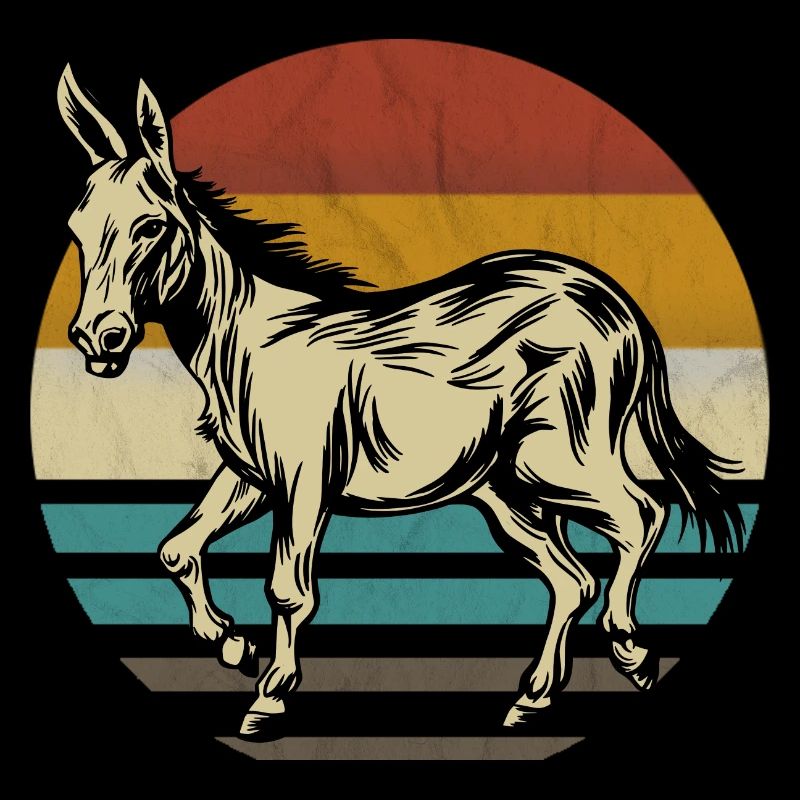Donkey rétro vintage pas un âne stupide du tout