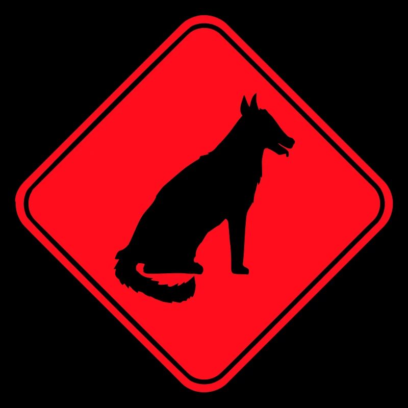 Dog Warning Sign Warning Note Danger Symbol