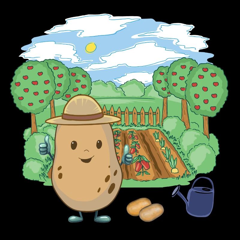 Potato Farmer Vegetable Garden Potatoes Farmer