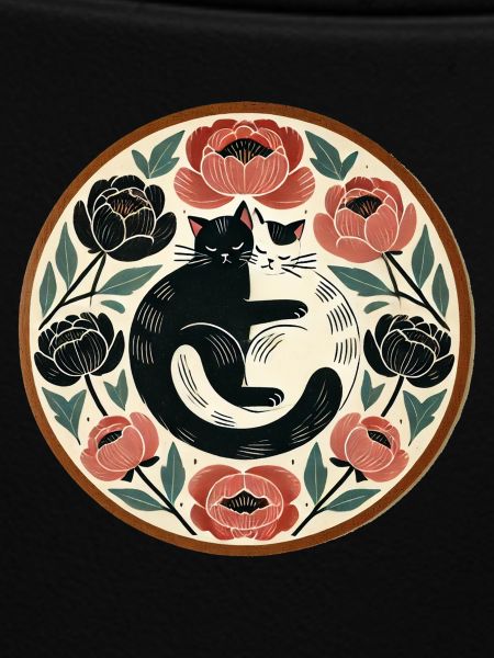 Schwarz-weiße Katze