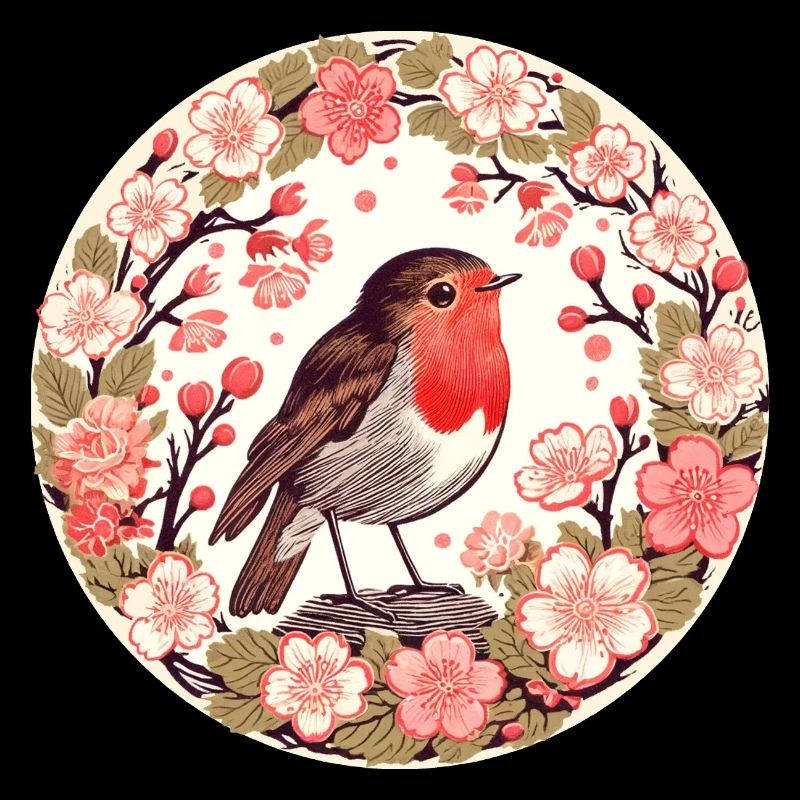 Cherry Blossom Robin