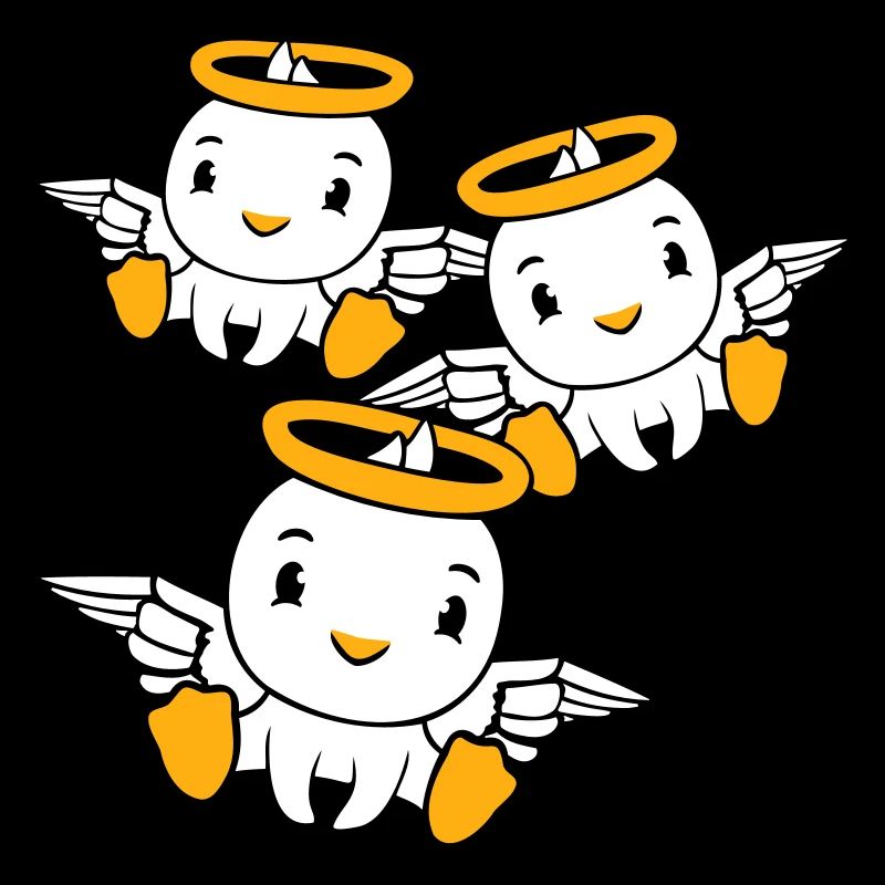 3 Enten Engel Freunde Heiligenschein heilig Team