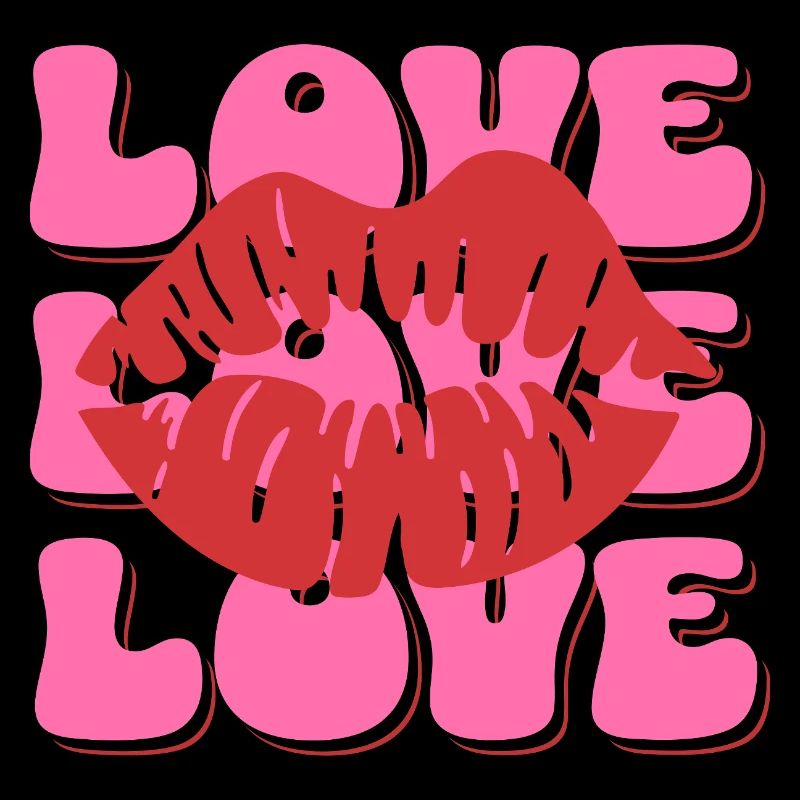 Lèvres d’amour rétro – Style Pop Art