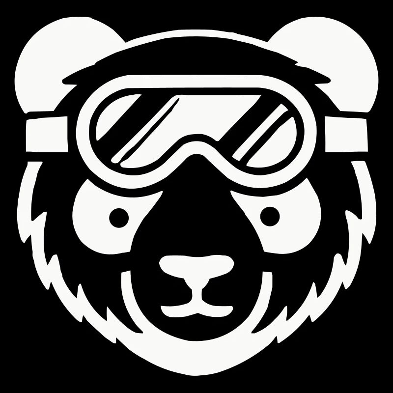 Pandabär Skibrille