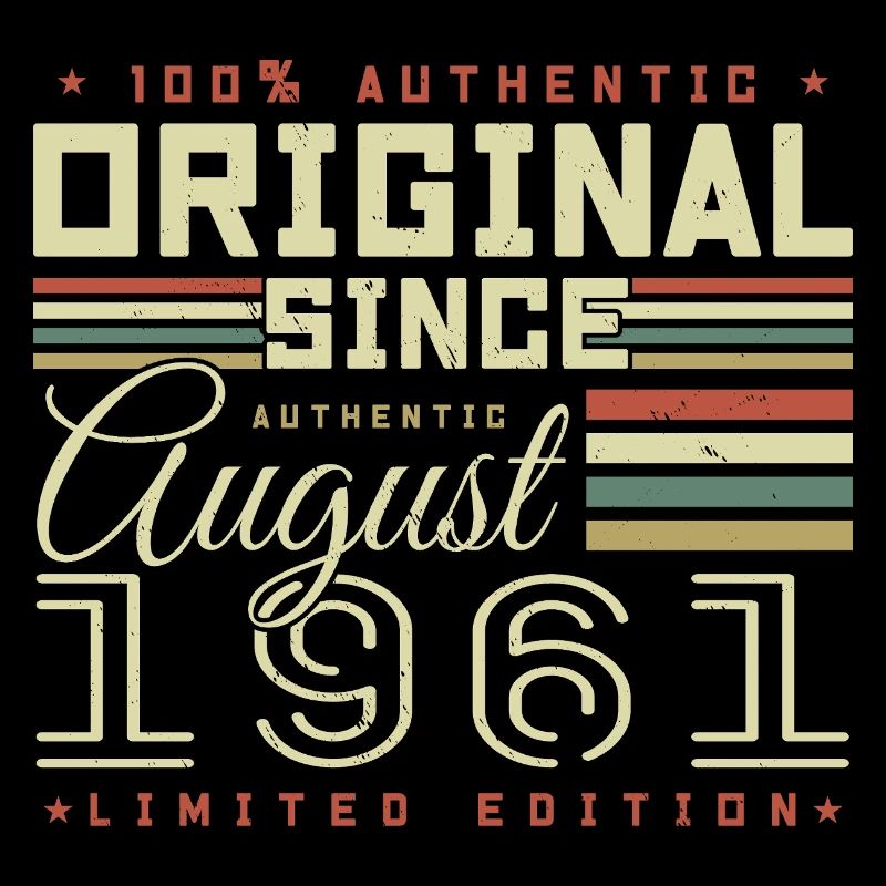 Août 1961 Retro Août 1961 Août 1961 Anniversaire